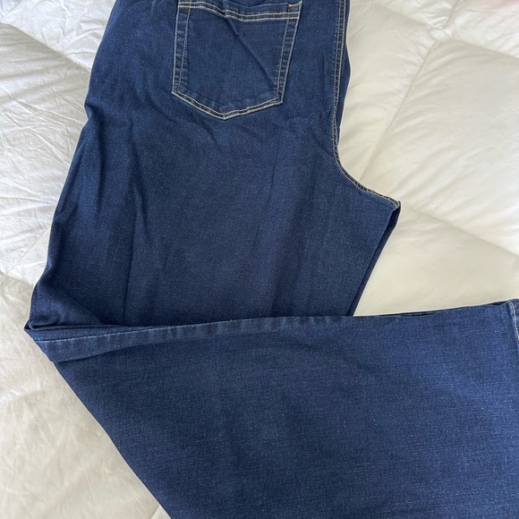 Woman Within plus size 24W jeans dark indigo straight leg. - Picture 5 of 9